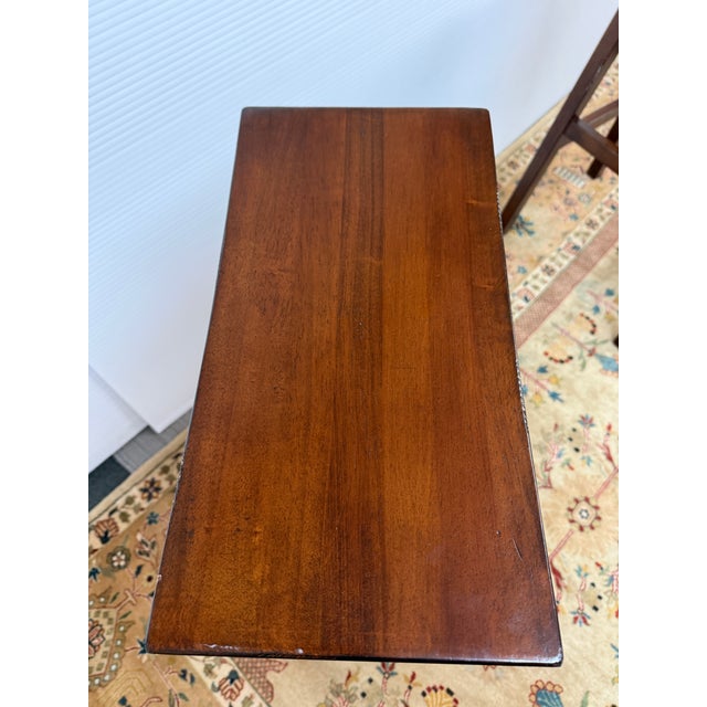 Wood Pottery Barn Tibetan Bar Stools, Pair For Sale - Image 7 of 12