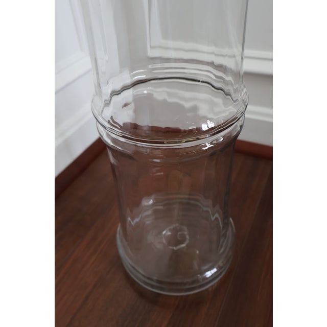 1970s Don Shepherd for Blenko No. 7727l “Bamboo” Crystal Glass Floor Vase For Sale - Image 11 of 16