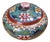 Vintage Chinese Cloisonné Enamel Gilt Lidded Jar – Floral Motif For Sale