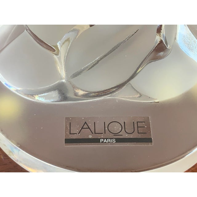 Art Nouveau 1980s Art Nouveau Lalique Crystal “Ariane” Doves Figurine For Sale - Image 3 of 5