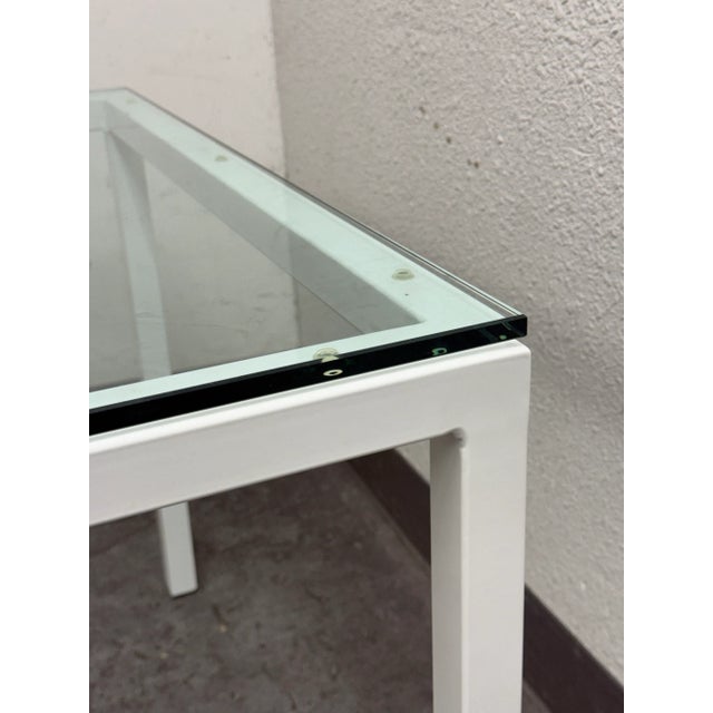 Room & Board Parsons Tempered Glass + Metal Frame Dining Table For Sale In San Francisco - Image 6 of 12