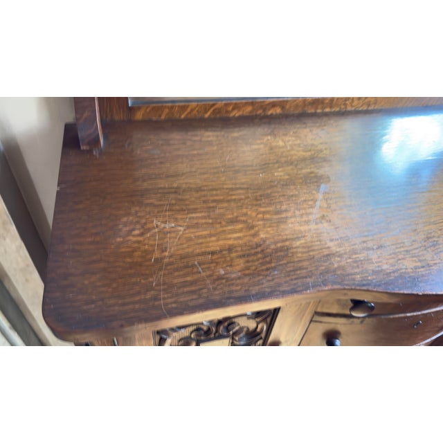 Late 19th/Early 20th Century Victorian Oak Sideboard For Sale - Image 10 of 13