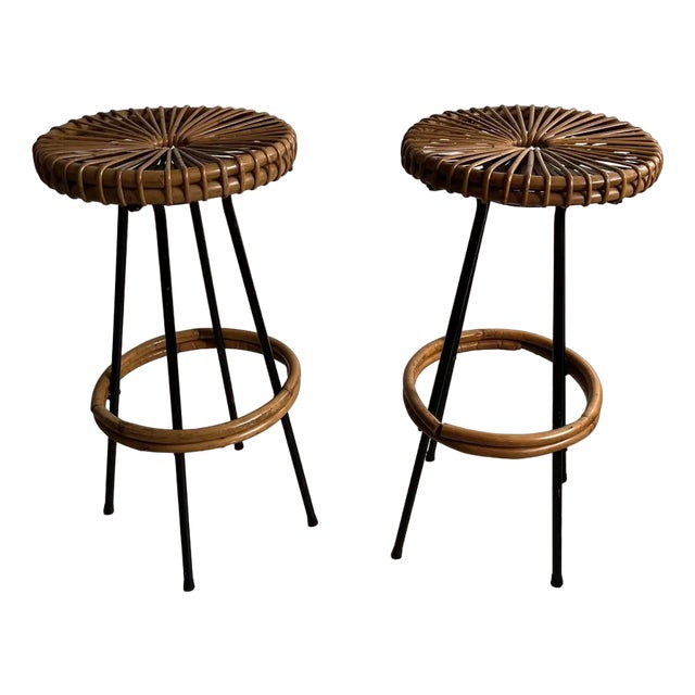 Set of Dutch Bar Stools attributed to Rohé Noordwolde For Sale