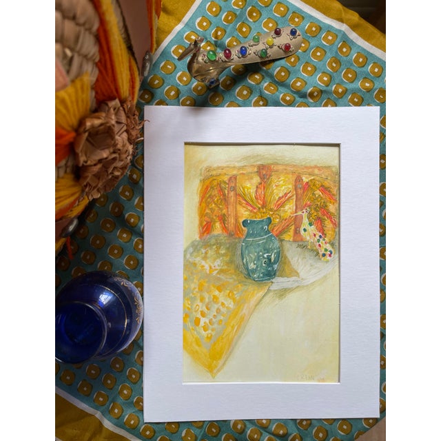 "Collection of Treasures" Watercolor Still Life Original Painting For Sale - Image 4 of 4
