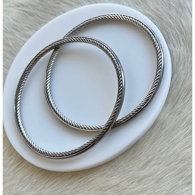 David Yurman David Yurman Inside-Out Cable Bracelet, Set of 2 For Sale - Image 4 of 5