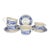Vintage Royal Usa Hampshire Blue & White Ironstone Tea Mug Set- Set 4 For Sale