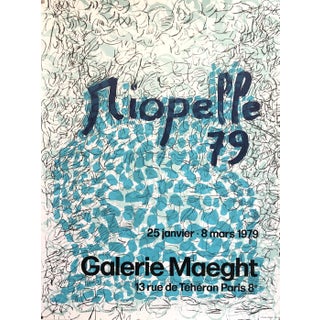 Jean-Paul Riopelle, Canadian Post Modern Pop Art Lithograph Vintage Poster Memphis Galerie Maeght, 1979 For Sale