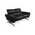 Michelle Leather Chrome Two-Seater Black Manual Function Sofa from Stressless For Sale - Image 4 of 14