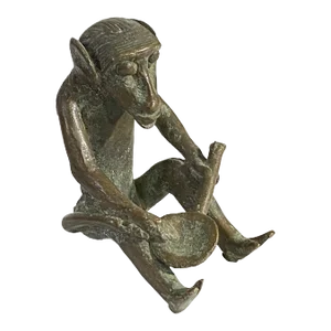 Bronze AfricanTribal/ Ashanti Akan of a Monkey I Coast 3.5"h