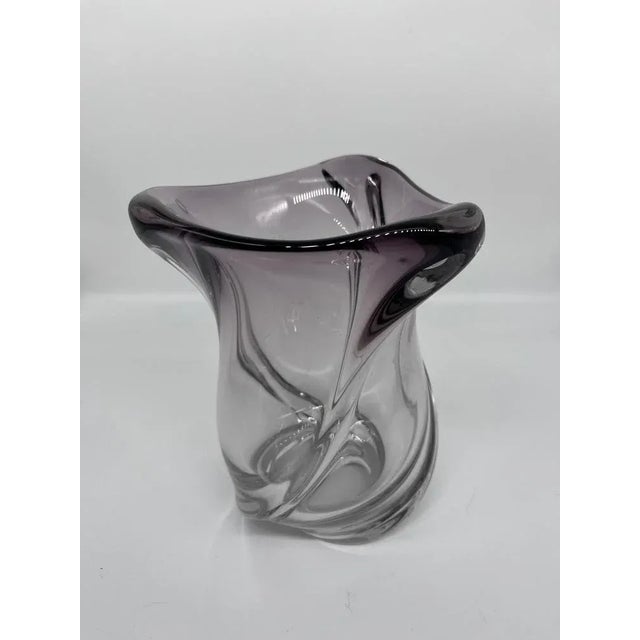 Val Saint Lambert Crystal Vase For Sale - Image 4 of 10