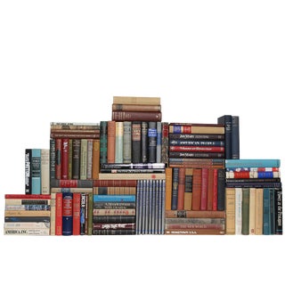 Curated Americana : Set of One Hundred Decorative Books For Sale
