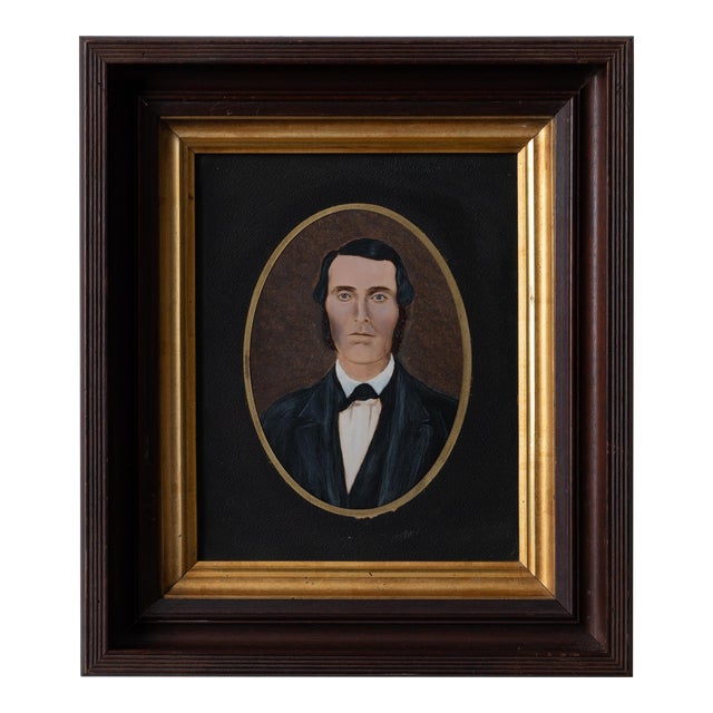 Painted Portrait Photograph of a Gentleman, 19th Century For Sale