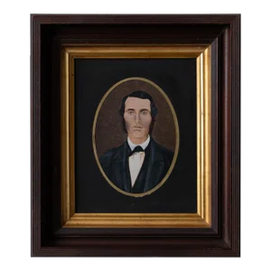 Painted Portrait Photograph of a Gentleman, 19th Century