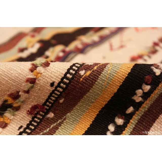Long And Narrow Tribal Vintage Moroccan Kilim Rug For Sale In New York - Image 6 of 7
