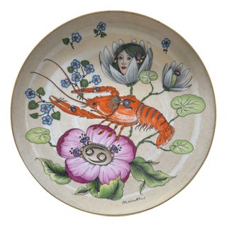 Zodiac Sign Plate Cancer in Porcelain by Ole Winther for Hutschenreuther, 1979 For Sale