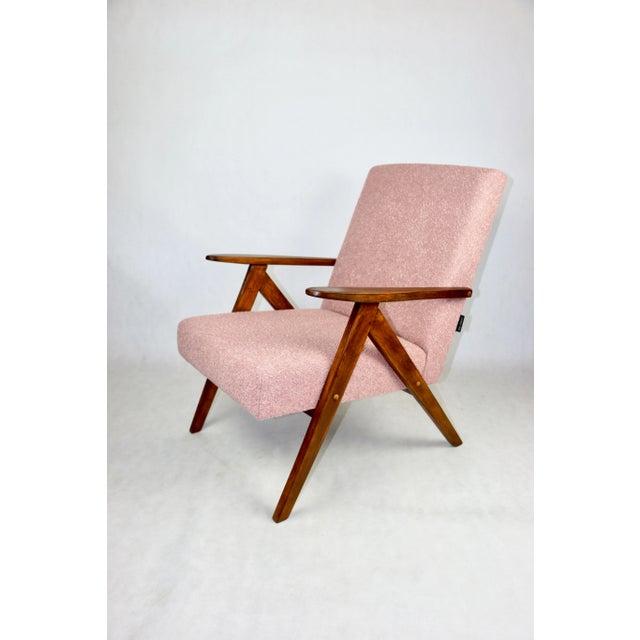 Vintage B-310 VAR Armchair in Pink Bouclé, 1970s For Sale - Image 4 of 13