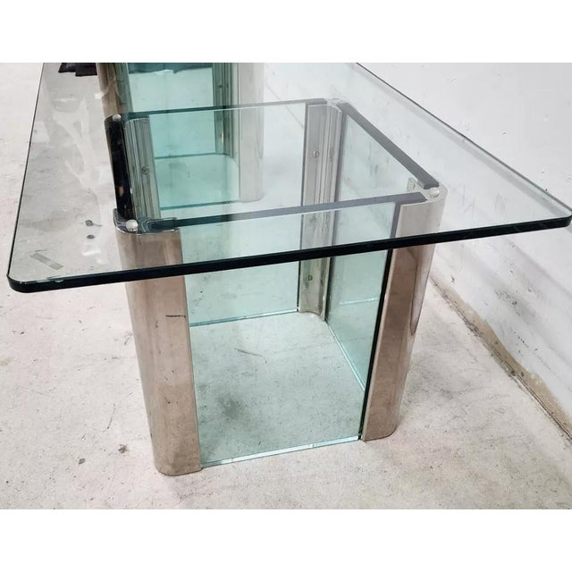 Chrome MCM Leon Rosen Pace Cocktail Table Chrome Waterfall For Sale - Image 8 of 12