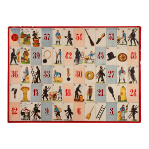 1900s French Board Game Sheet - « Blanc Et Noir » (Chimney Sweep, Numbers)