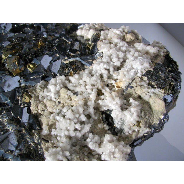 Gemstone Large Natural Galena Mineral Gemstone Specimen For Sale - Image 7 of 9