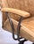 Animal Skin Acme Hamilton Industrial Coffee Leather Channel-Stitched Swivel Task Chair For Sale - Image 7 of 10