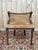 Brown Louis XVI Style Barrel-Shaped Wood, Velvet, Brass Desk Chair with Ram's Heads, 1890s For Sale - Image 8 of 8