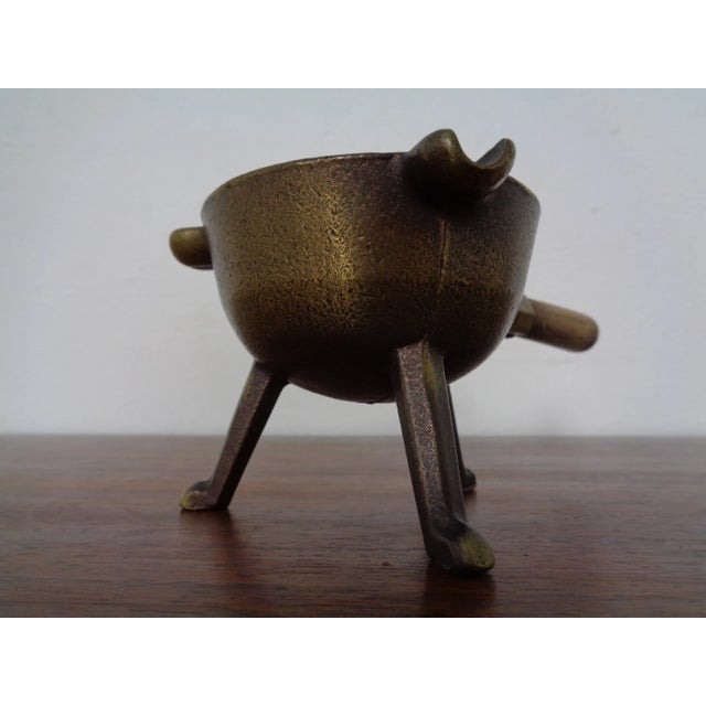 Mid-Century Brass & Oak Ashtrays, 1960s, Set of 2 For Sale - Image 12 of 18