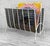 Mid-Century White & Black Wrought Iron Pierced Mesh Magazine Record Stand For Sale - Image 4 of 10