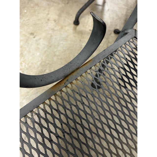 Vintage Wrought Iron Patio Set in the Style of Russell Woodard For Sale In Philadelphia - Image 6 of 12