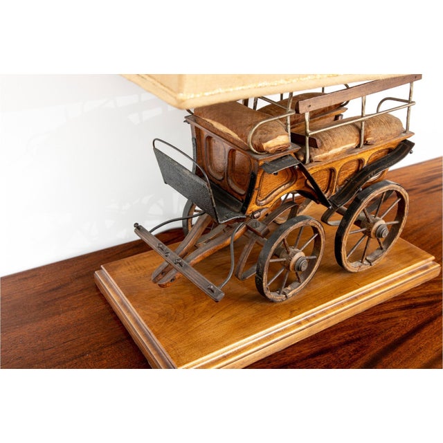 Antique Horse Drawn Stagecoach Wagon Mounted as Lamp For Sale In New York - Image 6 of 10