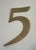 Nice vintage brass number five house number