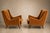 Brazilian Modern Pair of Camel Mohair Club Chairs in Hardwood, Att. To Novo Rumo, Brazil, 1960s For Sale - Image 4 of 14