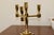 Swedish Four-Arm Brass Candleholder from Gusum For Sale - Image 6 of 9