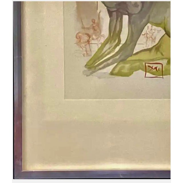 Mid 20th Century Signed Salvador Dali Surrealist Wood Cut Print For Sale - Image 5 of 8
