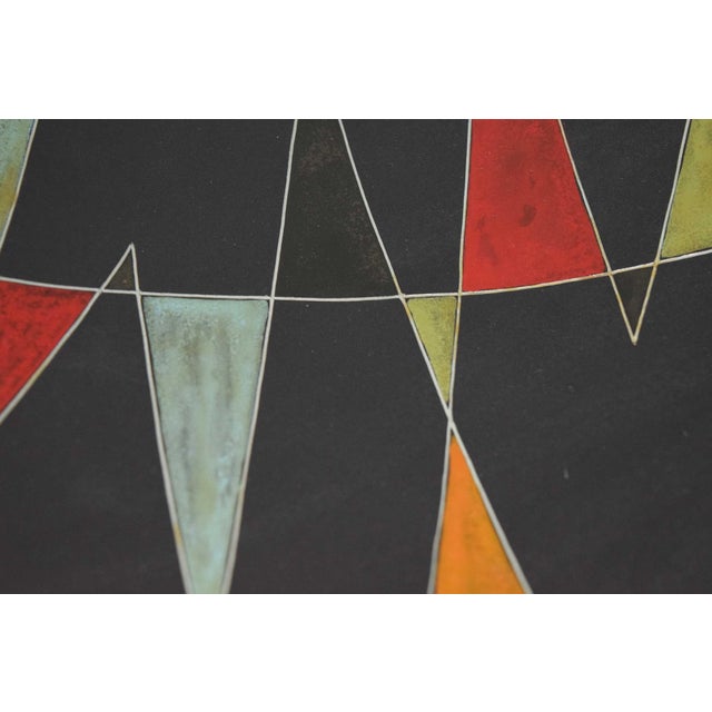 Ceramic Oeganda Signed Mid Century Pottery Bowl For Sale - Image 7 of 7