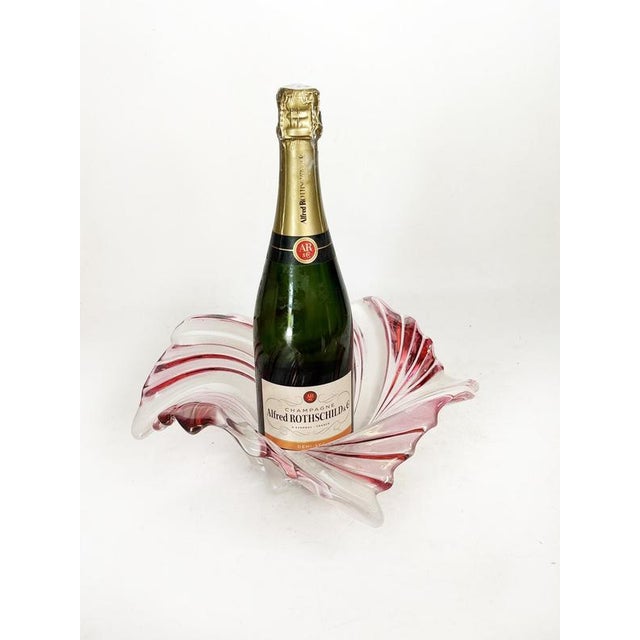 Vide Poche in Pink and White Glass, France, 1970 For Sale - Image 3 of 17