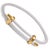 Contemporary White Glow Adjustable Gold Rope Bracelet For Sale - Image 3 of 8