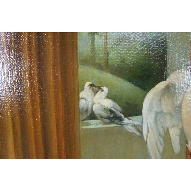 Sappho and Phaon Contemporary School Oil Painting After Jacques-Louis David 72" For Sale - Image 10 of 12