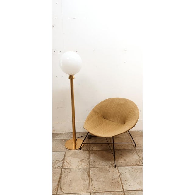 Reading Lamp in Brass with White Sphere For Sale - Image 4 of 18