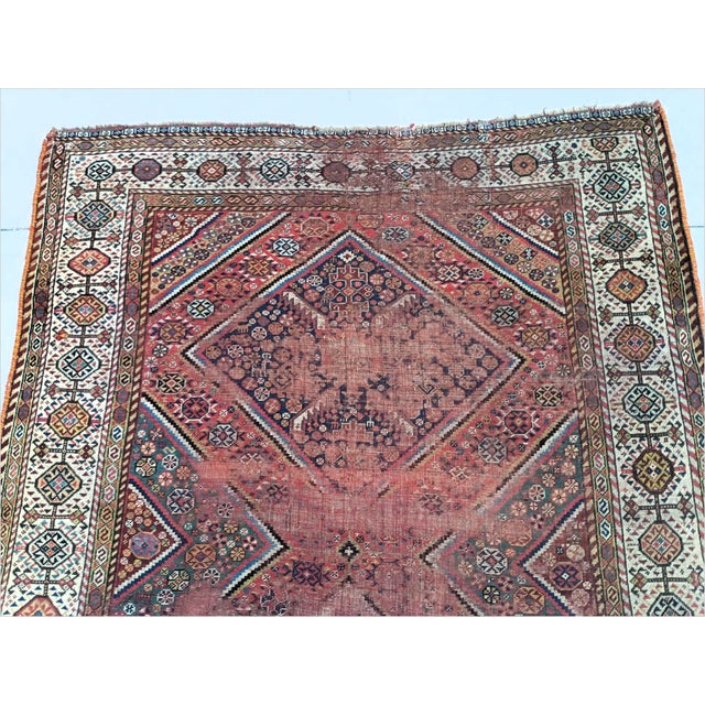 Distressed Antique Persian Tribal Runner/Gallery Rug. For Sale - Image 10 of 18