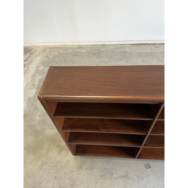 Mid-Century Modern 1970s Thin Bookcase in Dark Teak For Sale - Image 3 of 8