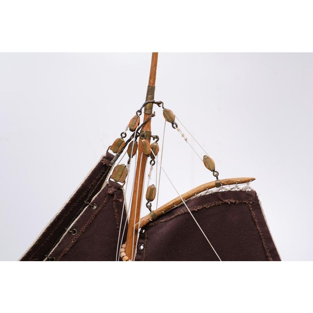 Botter Ship Model, the Netherlands, 1960s For Sale - Image 14 of 17