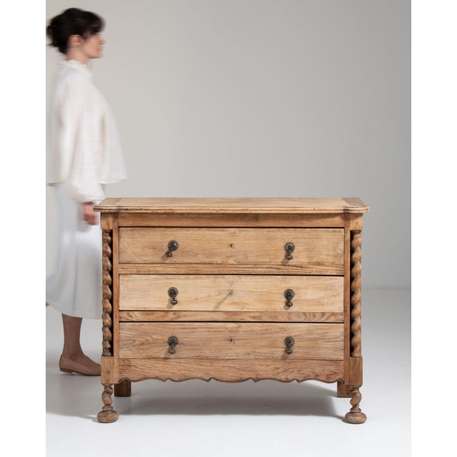 Eclectic Oak and Pine Chest of Drawers, Antique, France, Circa 1900 For Sale - Image 11 of 12