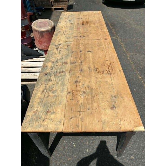 Dining Table in Fir Wood, 1960s For Sale - Image 3 of 11