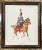 This fabulous framed print from the 1960s showcases the military dress uniform of a cavalry officer of the 1800s, the...