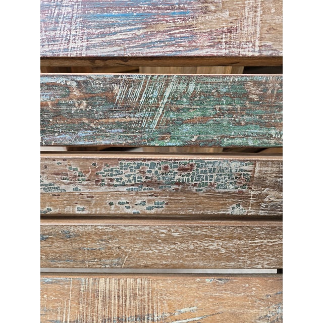 Solid Metal and Wood Garden Bench For Sale In Boston - Image 6 of 6