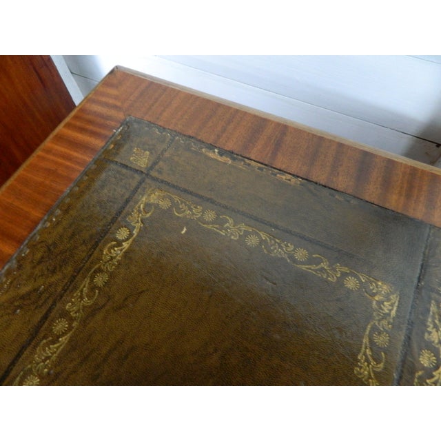 Vintage Mahogany Veneer Pedestal Desk, 1950s For Sale - Image 17 of 18