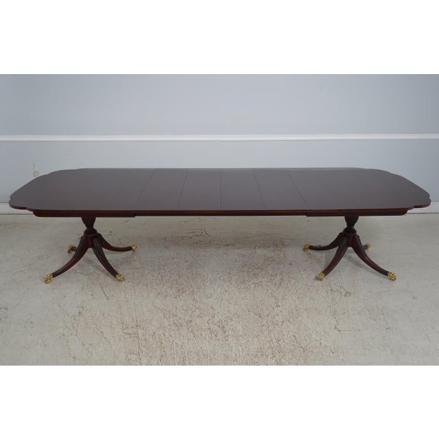 Kindel Mahogany Double Pedestal Dining Table For Sale - Image 15 of 18
