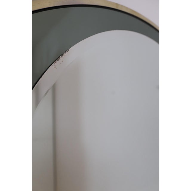 Italian Double Glass Wall Mirror with Brass Frame, 1970s For Sale - Image 13 of 17