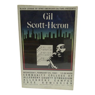 1981 Gil Scott-Heron Concert Poster For Sale