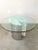 Pace 1970s Postmodern Vintage Pace Collection Pac-Man Chrome Marble and Glass Round Dining Table For Sale - Image 4 of 12